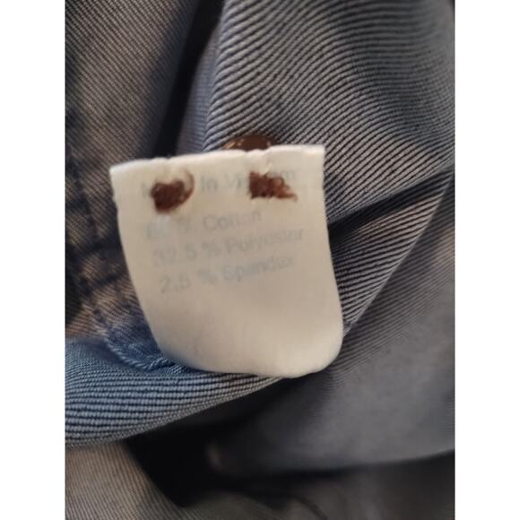 Twillory Performance Button Down Cotton Blend Denim Look Tailored Fit S/M ** - Picture 8 of 12